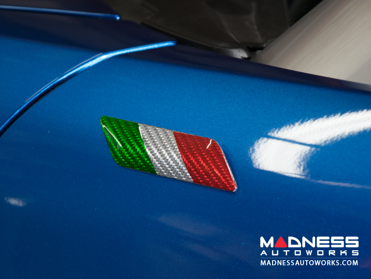 FIAT 124 Badges - Carbon Fiber - Italian Theme